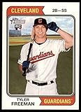 Baseball Trading Card MLB 2023 Topps Heritage #319 Tyler Freeman NM Near Mint RC Rookie Guardians