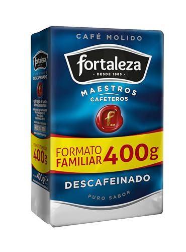 Café Fortaleza - Café Molido Descafeinado, Pack 400g x 6 - Total 2,4 Kg