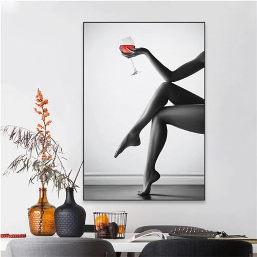 Peinture sur toile de femme sexy pour un décor de chambre à coucher chic