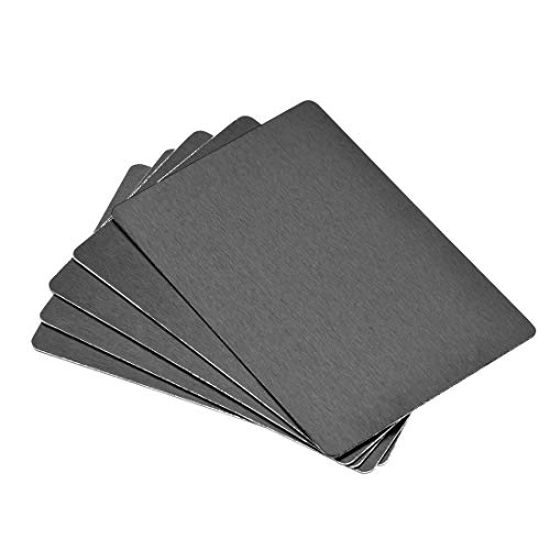 Carte en aluminium noir uxcell de 66x45mm idéale pour une impression laser nette