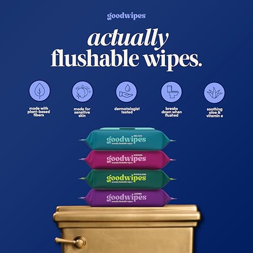 Image of goodwipes Flushable Wipes - Cedar, 418 Wipes (8 Pack + 1 Travel Pack)