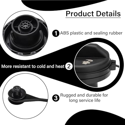 Image of Gas Cap, Fuel Tank Cap Compatible with Chevy GMC Buick Cadillac - Blazer Camaro Cavalier Malibu S10 LeSabre Park Avenue DeVille Jimmy Sonoma, Replaces Gas Cap #GT261, 19207873
