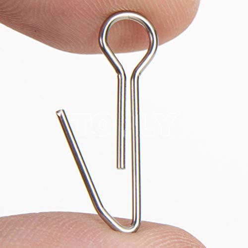 Pinos de pesca de pesca, 100 peças de pinos de conexão de pesca de aço inoxidável giratório macio ac