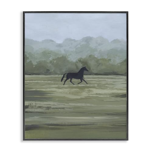 Rider's Shadow Horse Landscape, 24 x 30 Inch Framed Giclée Print