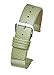 Price comparison product image ALPINE INTERNATIONAL Genuine leather watch band - Smooth flat leather watch strap 14mm - green