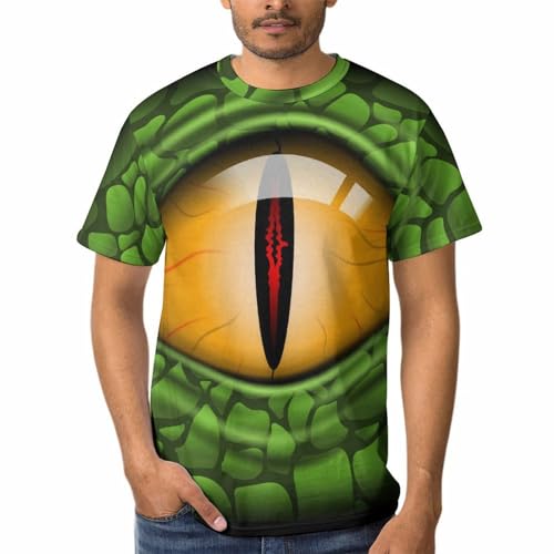 T-shirt homme Yeux du Dragon à col rond et manches courtes pour un style streetwear unique