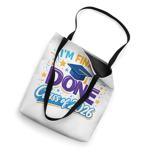 Bolso tote para graduación 'Class of 2026 I Am So Done' para él, ella, mujeres y hombres miniatura 2