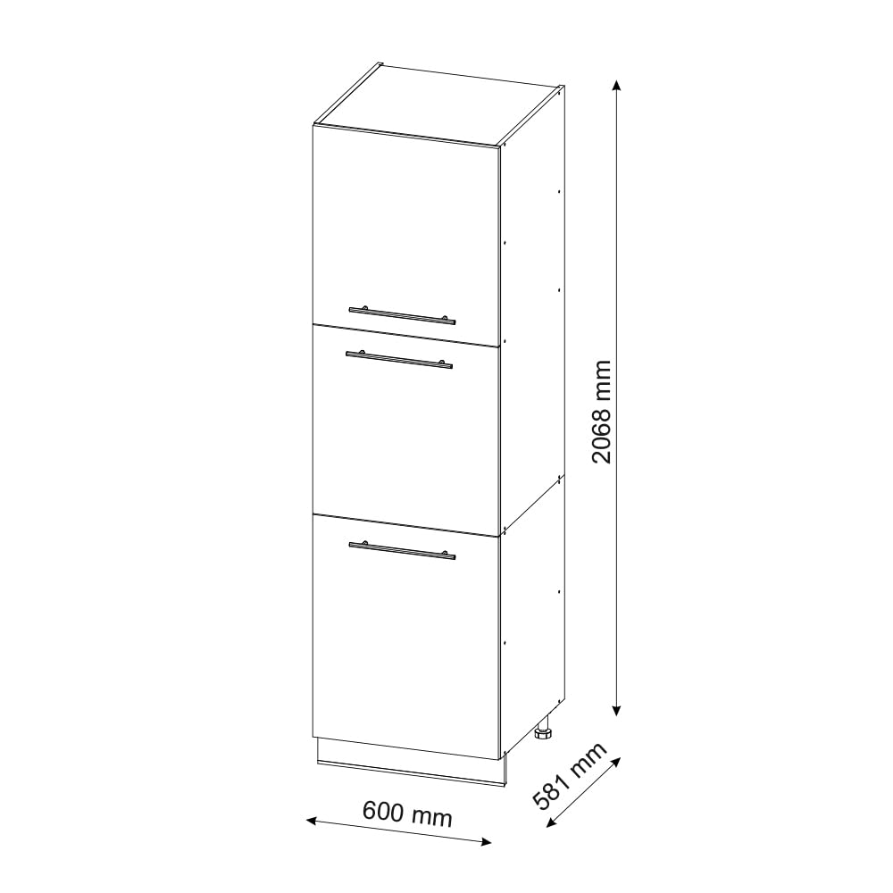 Vicco Herdumbauschrank Fame-Line, Grün-Gold Landhaus, 60 cm, zur Kombination mit weiteren Modulen der Fame-Line Serie
