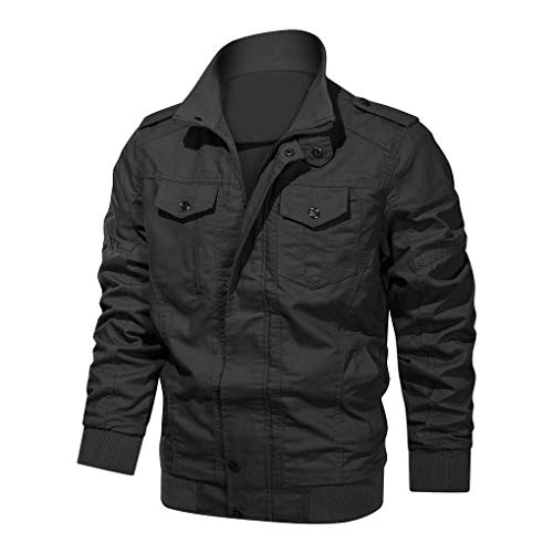 Shanghai Story Men's Military Jacket Casual Cotton Outdoor Windbreaker Jacket