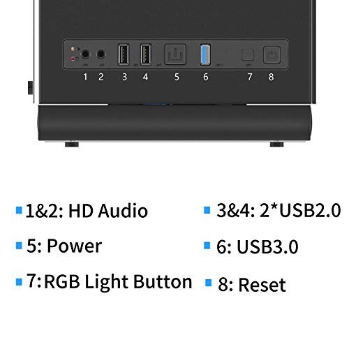 image for MUSETEX Phantom Black ATX Mid-Tower Computer Gaming Case USB 3.0 Ports