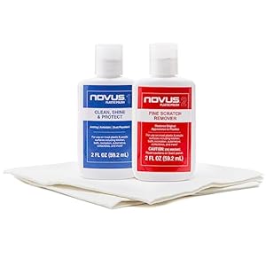 NOVUS-PK2-2 | Plastic Clean & Shine #1, Fine Scratch Remover #2 and Polish Mates Pack | 2 Ounce Bottles