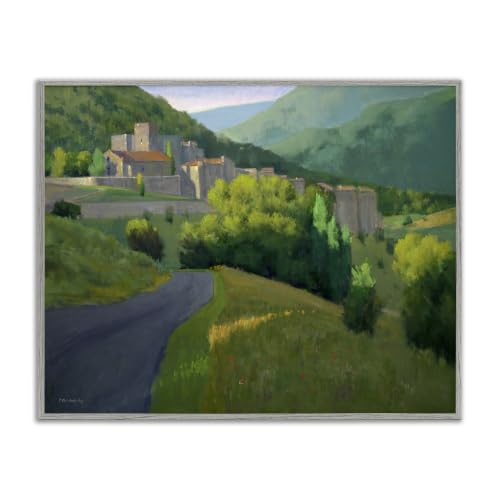 Winding Road Rural Farm Town, 16 x 20 Inch Framed Giclée Print