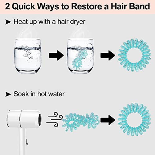 JessLab 20 Pcs Spiral Hair Ties, Plastic Hair Coil Bands - Image 4