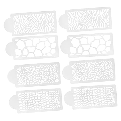 OSALADI 2sets Animal Print Stencils Leopard and Cow Pattern Cake Decoration Tools for Baking Reusable Templates for Creative Cake Design and Crafts