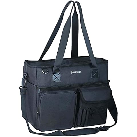 SHIFANQI Laptop Bag for Women, Waterproof Large Tote Bag Classic Teacher's Handbag School Shoulder Bag, 15.6" Computer Work Bag with Crossbody Strap & Multiple Pockets (Black) Cover