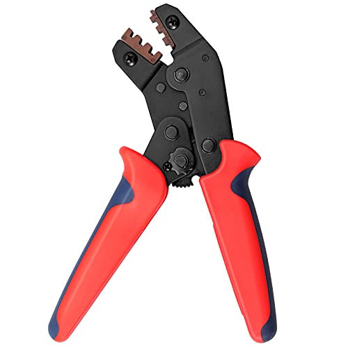 Kamtop Pince à Sertir à Cliquet Pince à sertir pour Cosses Pré-Isolées Pince Sertir Cosse AWG22-16 Pince à Cosses Plates pour Connecteurs 0.5-1.5mm²...