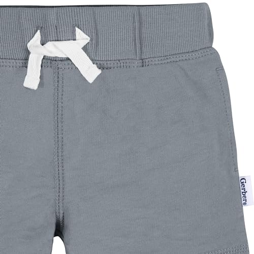 Image of Gerber Baby Boys' 3-Pack Pull-on Knit Shorts