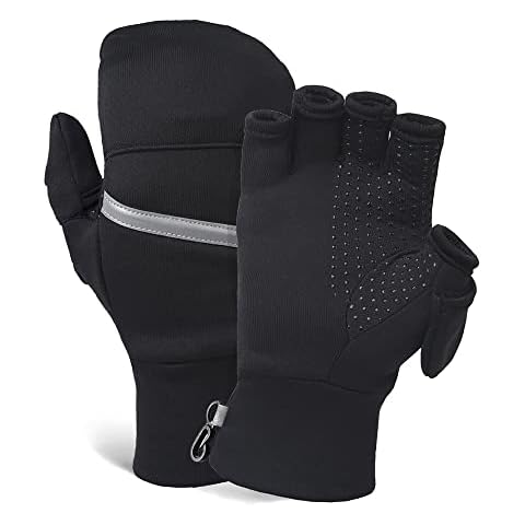TrailHeads Womens Power Stretch Convertible Mittens,small/medium, Black Cover