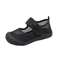 Kids Water Shoes Boys Girls Breathable Swim Pool Shoes Quick 𝐃r𝐲 Toddler Barefoot Beach Sandals for Outdoor Water Sports Little/Big Kids Baby Girl Flat Sandals (Black, 8.5 Toddler)