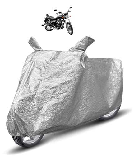 Image of Auto Hub Waterproof Bike Cover Compatible with RE Thunder Bird Dustproof, UV Protection Two Wheeler Bike Thunder Bird Cover - Metallic Silver