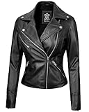 Blingsoul Womens Pure Leather Jacket | [1301432] 1-Ninfa Black, S