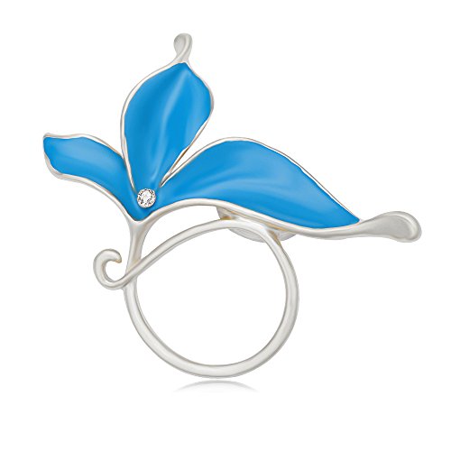 Image of Lovely Enamel Flower Magnetic Clip Eyeglass Holder Brooch Custom Jewelry