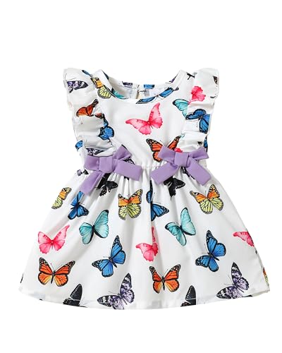 Mioglrie Baby Girl Dress Summer Girl Clothes Infant Outfits Ruffle Sleeveless Sundress Playwear Cute Dresses for Girls