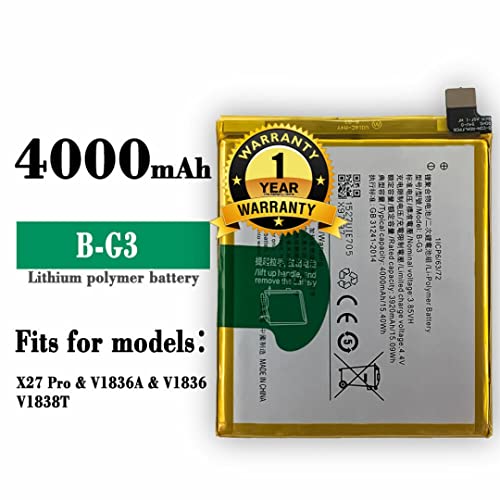 Image of THE BATTERY STORE Orignal B-G3 Battery for vivo Compatible with Vivo Y91, Y93, Y95 Battery with 1 Year Warranty and high Battery Backup. Carefully Check Your Model and Purchase (for VIVO B-G3)
