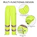 TICONN Hi Vis Rain Jacket and Pants, Waterproof High Visibility Safety Rain Suits, ANSI Class 3 Reflective Rain Gear for Men and Women (Yellow, XL)