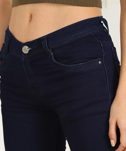 Nifty Women's Denim Stretchable Slim Fit Jeans (Jean_PLN_Blue_32)