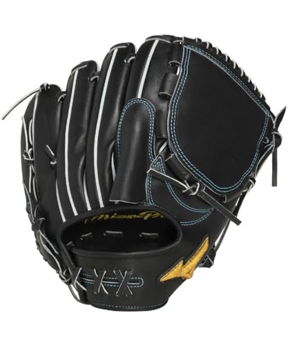 ミズノプロ硬式グローブ投手用　左　黒 Mizuno Pro 硬式オーダーグローブ 黒 左投手用横握り型