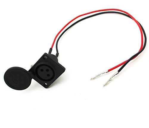 WhatApart XLR Charging Port Socket w/Cap (3-Position) for Currie GT Schwinn Ezip Izip EVO Scooter
