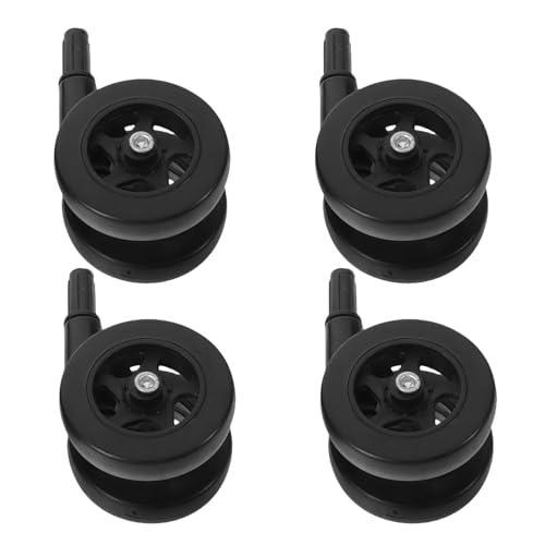 ibasenice Ruedas Giratorias de Plástico Desmontables para Andador Infantil, Repuestos Silenciosos Resistentes, 4 Piezas Negras Compatibles para Cochecitos y Sillas de Aprendizaje Ñiño, Uso