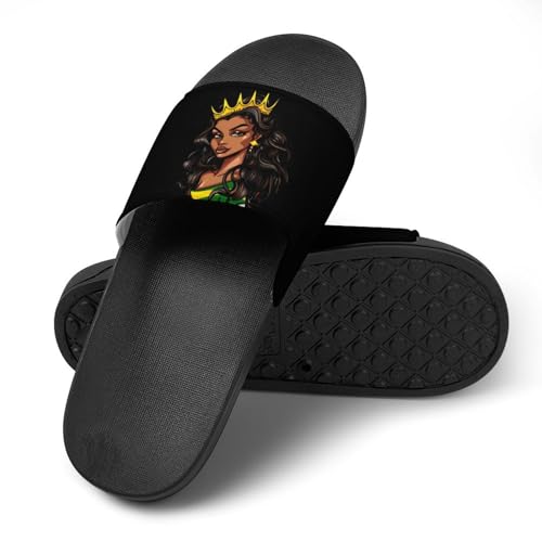 Jamaican Black Women Unisex Shower Shoes House Slippers Non-Slip Indoor Bathroom Shoes for Pool Beach 41 (255mm)4