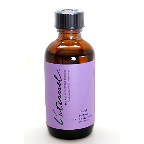 L'eternal Soy Nail and Gel Polish Remover French Lavender 2oz (Small Size) Non-Acetone