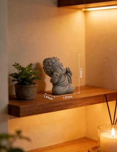 Figura Buda Bebé de Piedra Zen para Decoración miniatura 2