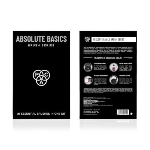Image of PAC Absolute Basics | Amateur & Beginner MUA Set Lightweight Ergonomic Handles Hard Case Brush Pouch