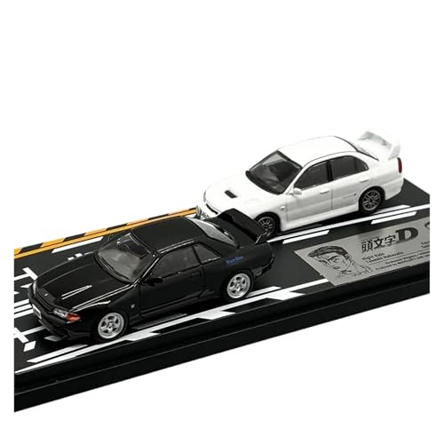 Maqueta de Coche a Escala 1:64 para Mitsub Evo4 Nissan GTR R32 Juego De Aleación Modelo De Coche Raro Colección De Pasatiempos Adornos De Vehículo Miniaturas de automoción