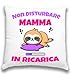 Cuscino mamma per compleanno donna, cuscino idea regalo natale e festa della mamma - (Con imbottitura 38x38) mamma in ricarica