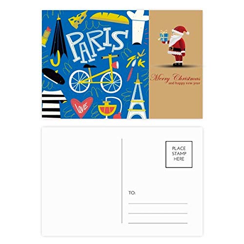 Cartes postales Père Noël Paris lot de 20 à écrire au coin du feu en famille