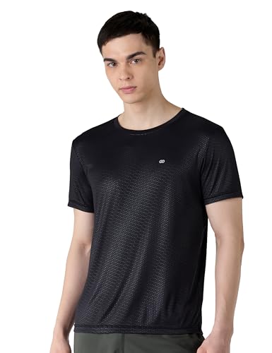Image of Amazon Brand - Symbol Men's Active /Sports Tonal Printed T-Shirt | Round Neck | Regular Fit (Available in Plus Sizes)