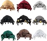 Qurtalun 9PCS Turban for Men Durag Silk Satin Lined Cap Halo Twist Head Wraps Elastic Pre-Tie Beniee (US, Alpha, Medium, B)