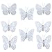 MIK Funshopping Deko-Schmetterlinge mit Clip zur farbenfrohen Dekoration (8-teiliges Set, weiß)