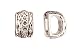 Wavy textured with channel setting antique silver-plated leather cord charm fits 10pcs ss19/pp19 Rhinestones 19.5x14mm