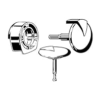 Viega 306847 Ausst-Set Multiset-Trio 6161.05 Rosette, Zulaufabdeckung verchromt