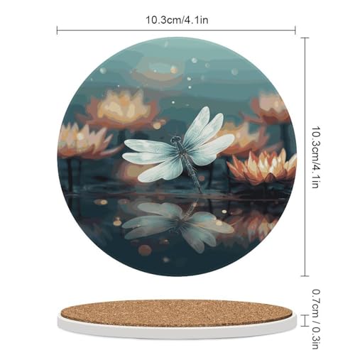 Dessous de verre absorbant céramique évitant les taches d'eau sur table