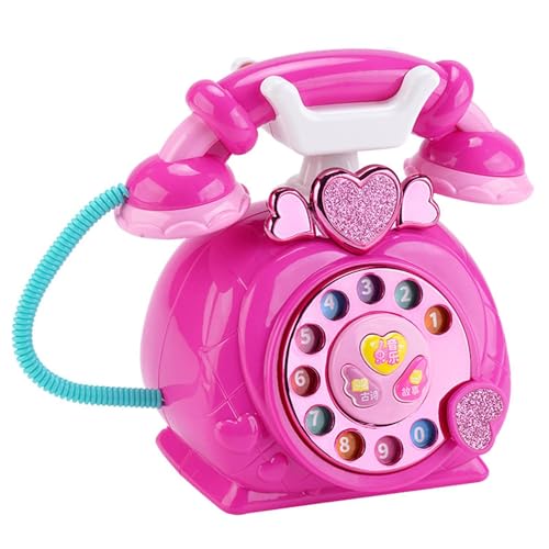 PARTEET Classic Old Style Musical Landline Telephone for Kids with Story and Poetry Sound Baby Phone Mobile Musical Toys for Children