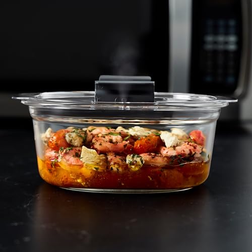 Image of Rubbermaid Brilliance Glass Round Leak-Proof 6-Piece Set Food Storage Containers, Food Containers with Lids, Meal Prep Containers