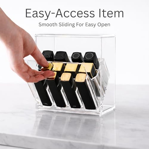 Image of KREPS Makeup Brush Holder with Lid,360 Rotating Makeup Organizer, Nail Polish Perfume Lipstick Pen-Pencil Paint Brush Stationary Organizer, Multifunctional Dressing Table Storage (Crystal Clear)