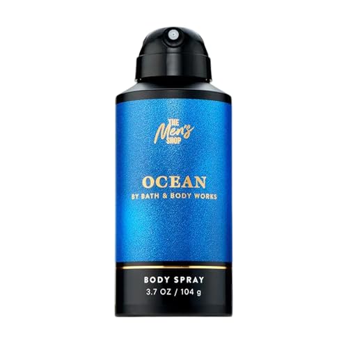 Bath & Body Works Body Spray for Men, Ocean Scent, Men’s Spray with Long-Lasting Personal Fragrance, Fresh Coastal Air & Cypress Scent, 3.7 oz - 1 Pack